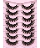 Kiromiro Faux Mink Lashes Fluffy 6D False Eyelashes 17mm Wispy Cat Eye Lashes that Look Like Extensions Strip Lashes Pack - Buy Online on SooperMarket.com