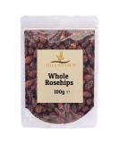 Whole Rosehips 100g || Natural Sun Dried Whole Rosehips Rosa Canina Herbal Tea Premium Quality by Villa Nostrum - Buy Online on SooperMarket.com