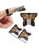 100pcs Pro Butterfly Square Nail Forms for C Curve Acrylic UV Gel Nails - Nail Extension Tool for Builder Nails - Nail Art Stickers Dispenser - HJ-NTF038 - Buy Online on SooperMarket.com
