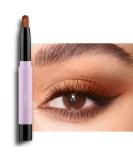DELISOUL Cream Eyeshadow Stick - Long-Lasting Matte & Shimmer Eyeliner Pen for Neutral Eye Makeup | Waterproof Eye Shadow Pencil | Brown Orange Matte | Buildable Formula - Buy Online on SooperMarket.com