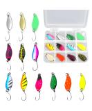 12-Piece Trout Spoon Set | Realistic Trout Bait & Spinner for Pike Zander Perch | Complete Fishing Set with Spoon Box - Buy Online on SooperMarket.com