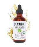 PURA D'OR 4 Oz ORGANIC Vitamin E Oil Blend 70,000 IU - 100% Natural Hexane Free, Sweet Almond, Apricot, Jojoba, Argan, Rosehip, Sunflower & Avocado Bath Oil For Scars, Skin, Face & Full Body - Buy Online on SooperMarket.com