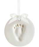 Tiny Ideas Baby Handprint or Footprint DIY Keepsake Ornament Kit, Holiday Gift, Nursery Dcor, Creative Baby Gift, Addition to Baby Registry, Holiday Stocking Stuffer, Christmas Gift Idea, White White Ornament - Buy Online on SooperMarket.com