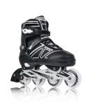 KIKSTYO Adjustable Inline Skates | Full Light Up Wheels | X-Large Size | Black Roller Skates for Kids, Adults, Women, and Boys - Buy Online on SooperMarket.com