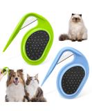 2-Piece Pet Knotting Comb Set | Steel Blade Cat Hair Removal Tool for Knots & Mats - Buy Online on SooperMarket.com