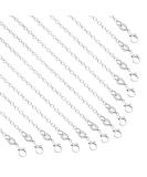 SANNIX 50 Pack Silver Plated Necklace Chains Bulk, Cable Chain Pack for Jewelry Making, 18 Inches Silver 18 Inch - Buy Online on SooperMarket.com