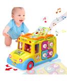 Baby toys from 1 year of educational intellectual bus baby toys from 12 18 months animal noises/music/movement musical bus children's toys from 1 2 3 years girl young gift large - Buy Online on SooperMarket.com