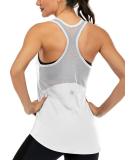 ICTIVE Workout Tank Tops for Women Sleeveless Yoga Tops for Women Mesh Racerback Tank Tops Muscle Tank Medium White - Buy Online on SooperMarket.com
