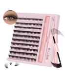 DIY Lash Extension Kit: 200pcs D Curl Volume Cluster Eyelashes with Lash Bond, Seal, and Tweezers - At-Home Individual Lash Extension Kit (40D) - Buy Online on SooperMarket.com