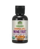 Now Foods Organic Monk Fruit Sweetener Pumpkin Spice | Zero-Calorie Liquid 1.8 fl oz - Buy Online on SooperMarket.com