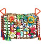 Bird Toys Bird Foraging Toys for Parakeets Cockatiel Conures Lovebirds Bird Foraging Shredding Seagrass Wall with Various Toys for Birds - Buy Online on SooperMarket.com