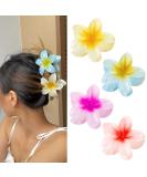 4 Pieces Hawaii Hair Clip Flowers - Beach Hair Accessories for Girls & Women | Perfect for Parties & Vacations - Buy Online on SooperMarket.com