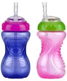 Nuby 2-Pack No-Spill Cup with Flex Straw 10 Ounce Colors May Vary - Buy Online on SooperMarket.com