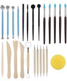 RUBFAC Clay Tools  24pcs Polymer Clay Tools  Modeling Clay Sculpting Tools Set Pottery Tools with Air Dry Clay Tools Ball Stylus Dotting Tools Rock Painting Kit for Sculpture Pottery - Buy Online on SooperMarket.com