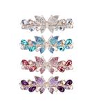 inSowni 4 Pack Luxury Glitter Sparkly Jeweled Gems Crystal Rhinestone Butterfly Metal French Barrettes Alligator Snap Hair Clips Headpieces Accessories for Women Girls - Buy Online on SooperMarket.com