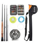 Sougayilang Saltwater Freshwater Fly Fishing Rod with Reel Combo Kit - Silver Kit with Bag - Buy Online on SooperMarket.com