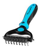 Freshly Bailey Dog and Cat Dematting and Deshedding Brush Tool - Double Sided Undercoat Rake - Shedding Comb - Mat Remover and Deshedder - Safe Dog Detangler and Cat Brush for Matted Hair/Fur - Buy Online on SooperMarket.com