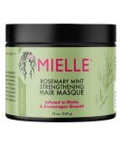 Mielle Organics Rosemary Mint Strengthening Hair Masque, Essential Oil & Biotin Deep Treatment, Miracle Repair for Dry, Damaged, & Frizzy Hair, 12 Ounces - Buy Online on SooperMarket.com