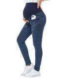 PACBREEZE Women's Maternity Jeans | Over The Belly | Slim Stretchy High Waist Denim Skinny Pants | Dark Blue - Buy Online on SooperMarket.com