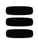 Hanerdun Sport Headbands for Women & Men - 3 Pack Black Forehead Sweatbands for Running Cycling Jogging Tennis & Football - Buy Online on SooperMarket.com