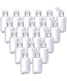 50 Pack Clear 30ml Travel Bottles - Refillable Flip-Top Containers for Camping & Business Trips - Buy Online on SooperMarket.com