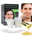 Nose Wax Kit for Men & Women - Hair Removal for Nose & Ear - 50g Wax Beads, 20 Applicators, 10 Paper Cups, 10 Mustache Guards - Buy Online on SooperMarket.com