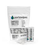 Portawipes Coin Tissues | 100 Pack with 2 Carrying Cases | Toilet Paper Tablets | Compressed Towels | Expandable Wipes | Soft & Odor Free - Buy Online on SooperMarket.com