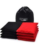JMEXSUSS Weather Resistant Standard Cornhole Bags, Set of 8 Regulation Professional Corn Hole Bags for Tossing Game,Corn Hole Beans Bags with Tote Bag Black/Red - Buy Online on SooperMarket.com