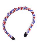 Patriotic Rhinestone Twist Headband for Women | Red White Blue Crystal Hairband for 4th of July Holiday Party - Buy Online on SooperMarket.com