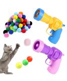 LPMXYW 35pcs Cat Ball Gun Interactive Toy Plush Ball Shooting Gun for Cats Cat Toy Launcher Launcher Cat Colorful Plush Toy Balls for Funny Cat Toys Indoor Kitten for Training Playing Pet Supplies - Buy Online on SooperMarket.com