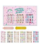 144Pcs Kids Press on Nails - Short Fake Nails for Girls | No Fading, Quick & Stable | Cute Bear Design | Gift for Kids Nail Decoration - Buy Online on SooperMarket.com