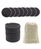 LOPHE Reusable Makeup Remover Pads 24 Pcs - Eco-Friendly Bamboo Charcoal Pads with Laundry Bag - Face Cleaning Puff for All Skin Types - Gift for Women - Buy Online on SooperMarket.com