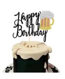 Arthsdite 1Pc Beer Mug Happy Birthday Cake Topper Cheers Beers Cake Decoration for Celebrating Glorymoment Beer Theme Birthday Theme Party Supplies Beer Mug Cake Topper - Buy Online on SooperMarket.com