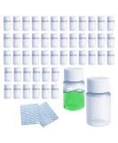 Gzcaiyun 50 pcs plump bottles portable plastic bottle with lid screw cap 20ml for cosmetics camping travel shampoo lotion with 2 stickers - Buy Online on SooperMarket.com