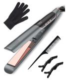 Buy ANWA Titanium 1 Inch Flat Iron Hair Straightener - 2 in 1 Curler 3D Floating Plates Professional Ionic Design Double Voltage - International Shipping Available - Buy Online on SooperMarket.com