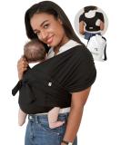 Konny Baby Carrier Original Elastech - Custom Fit Carrier Hassle-Free Easy to Wear Infant Sling Wrap Perfect for Newborn Babies up to 44 lbs Toddlers (Black 2XL) 2XL 01Elastech-Black - Buy Online on SooperMarket.com