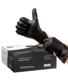 Black Vinyl Disposable Gloves Medium 50 Pack - Latex-Free, Powder-Free Medical Exam Gloves - 3 Mil Thickness - Ideal for Surgical, Home Cleaning, and Food Handling - Pack of 50 - Buy Online on SooperMarket.com