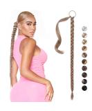 REECHO DIY Braid Ponytail Extension | Long Straight Wrap Around Ponytail Hair Extension - Dark Blonde | 34 Inch 180g | Synthetic Hair for Women - Buy Online on SooperMarket.com
