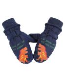 XIAOHAWANG Kids Ski Gloves - Waterproof Dino Mittens for Boys & Girls 2-8 Years - Navy Blue (2-4 Years) - Buy Online on SooperMarket.com