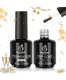 Beetles Gel Polish 2x15ML No Wipe Gel Top and Base Coat Set - Shine Finish and Long Lasting Soak Off LED Nail Lamp Gel Base Top Coat Nail Art Design Manicure 101-Top & Base Coat - Buy Online on SooperMarket.com
