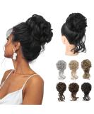 REECHO Messy Bun Hair Piece Tousled Updo Elastic Hair Bun Hair Piece for Women Synthetic Messy Hair Bun Donut Accessories Scrunchies - Black - Buy Online on SooperMarket.com