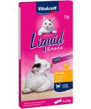 Vita power liquid snack liquid cat snack with chicken cat treat with taurine supports eye function supports the heart function low -calorie (1x 6 pieces) chicken + taurin - Buy Online on SooperMarket.com