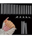 504 PCS No C Curve Clear Nail Tips for Acrylic Nails Professional, 3XL Extra Long Square Flat Nail Tips, 12 Sizes Half Cover Straight Tapered Square French Fake Nail Tips for Nail Salons Home DIY 504pcs no c curve nail tip - Buy Online on SooperMarket.com