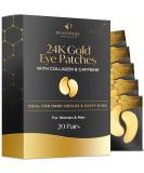 Under Eye Masks Anti Wrinkle 20 Pairs Under Eye Patches 24K Gold Eye Masks Skincare for Dark Circles and Puffiness - Puffy Eyes Under Eye Mask Skincare Gel Patches for Women & Men by Plantifique - Buy Online on SooperMarket.com