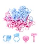 Glue Rings for Eyelash Extensions  Inartato Heart Glue Rings 200pcs Lash Fan Glue Cups Glue Holder Lashing Supplies (Blue & Pink) - Buy Online on SooperMarket.com