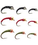 The Fly Crate Zebra Midge Nymph Assortment - 18 Trout Fly Fishing Varieties - Buy Online on SooperMarket.com