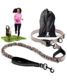 2-in-1 Jogging Line & Dog Leash for Large/Medium Dogs | Double Handle Belly Belt Leash - Perfect for Walking Jogging & Hiking - Army Green - Buy Online on SooperMarket.com