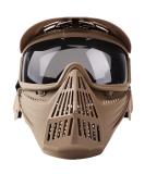 Senmortar Airsoft Mask - Full Face Tactical Protection Gear for Halloween, CS Game, Motocross - Desert & Grey - Buy Online on SooperMarket.com