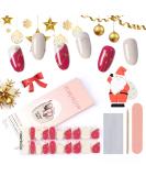 EBANKU Christmas Glitter Gel Nail Polish Strips - Long Lasting Waterproof Wraps Stickers with File Wipes & Sealing - SDTRK14 - Buy Online on SooperMarket.com