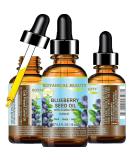 Buy Blueberry Seed Oil - Virgin Unrefined Cold-Pressed Carrier Oil for Face Body & Hair | 0.5 Fl. oz - Anti-Aging Moisturizer by Botanical Beauty - Buy Online on SooperMarket.com